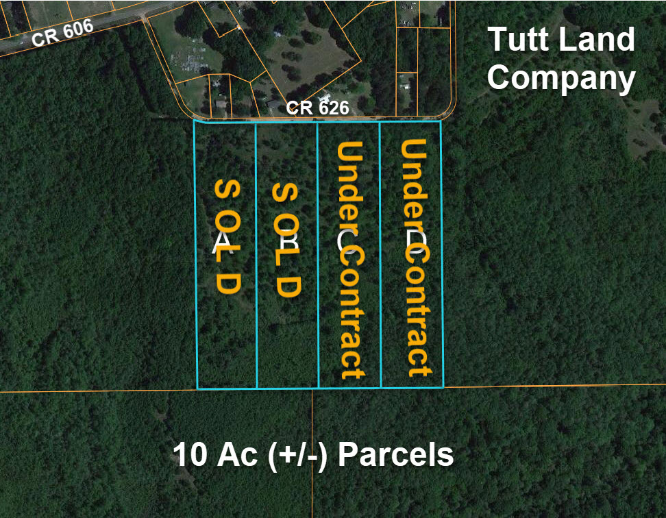 Coffee County Property For Sale - Properties Marked on Topographical Map