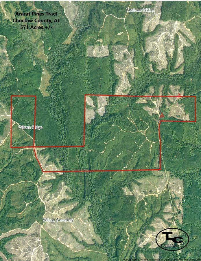 Choctaw County Property for Sale - Topographical Map Only