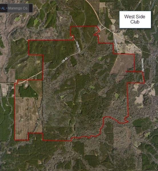 2,280 Ac West Side Club Nanafalia, Marengo County, AL Hunting Club